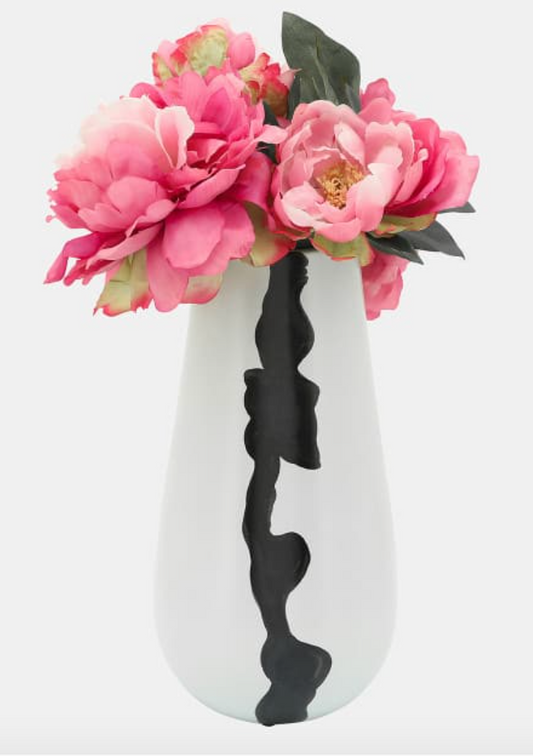 Black and white modern vase
Cleo black and white vase
11 inch modern vase
Medium decorative vase
Black and white ceramic vase
Contemporary Cleo vase
Monochrome home decor vase
Stylish modern table vase
Designer black and white vase
Cleo medium vase