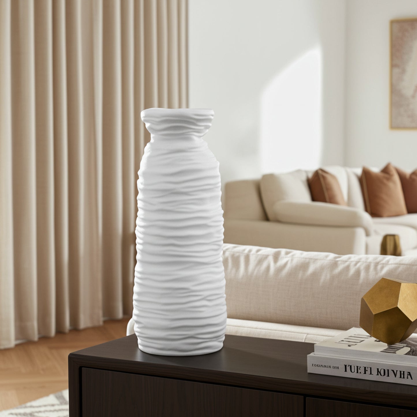 ceramic home decor accent
matte finish home vase
neutral ceramic home accessory
white textured floor vase
contemporary floor vase decor
ceramic vase modern style
ivory colored decor vase
large matte ceramic vase
tall minimalist decorative vase
Scandinavian style ceramic vase