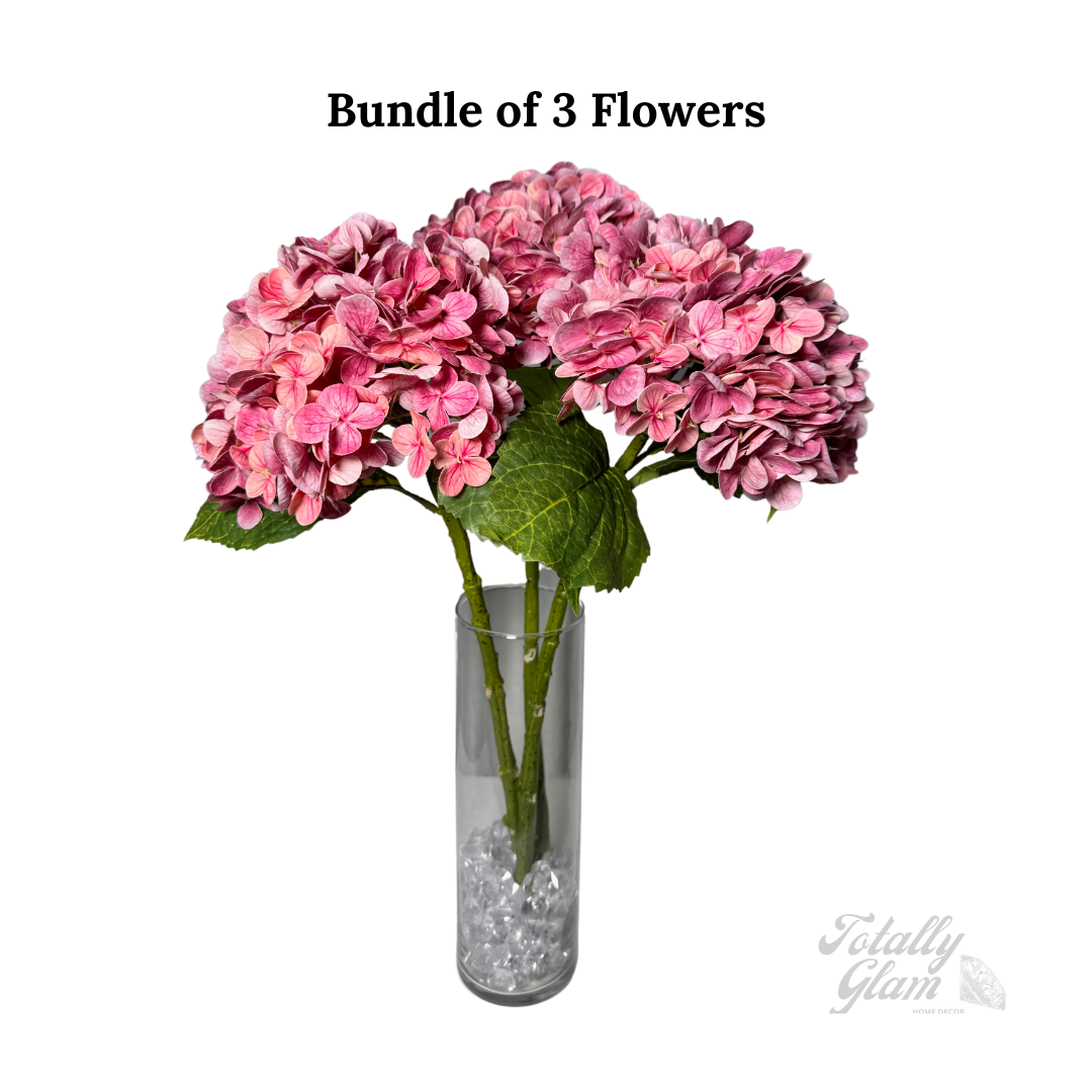 pink burgundy hydrangeas for vase
faux flowers for home decorating
living room silk flower stems
pink and burgundy centerpiece ideas
artificial florals for farmhouse style
real touch flowers for home décor
large artificial flowers for entryway
burgundy flowers for mantle décor
neutral pink floral accents
artificial hydrangeas for interior design
