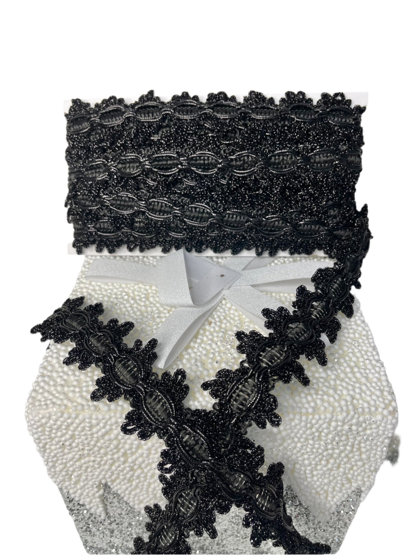 Beaded Lace Trim Sequin Lace Mesh Trim Black Lace Ribbon Appliques