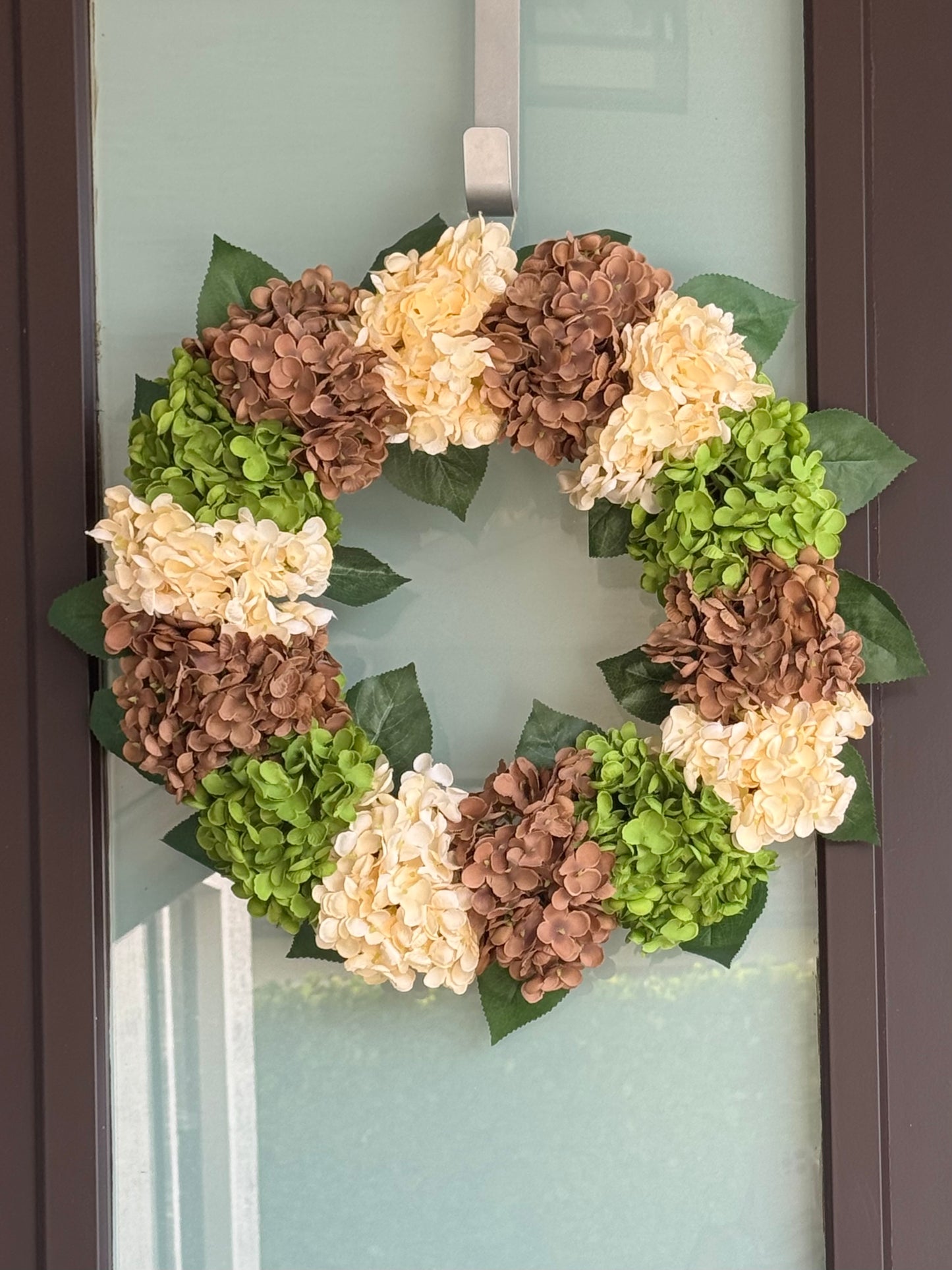 Hydrangea wreath
Cream and green hydrangea wreath
Capri green wreath
Nude brown floral wreath
21 inch hydrangea wreath
All season hydrangea wreath
Lifelike artificial wreath
UV resistant flower wreath
Faux hydrangea front door wreath
Realistic hydrangea wreath