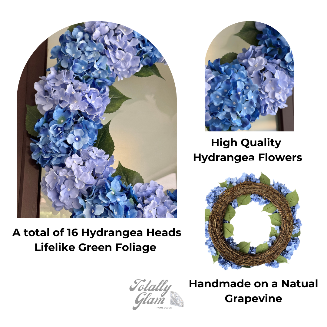 spring hydrangea wreath
summer hydrangea door wreath
year-round blue floral wreath
farmhouse hydrangea wreath
coastal style wreath
cottagecore floral wreath
elegant front door wreath
seasonal door decor wreath
silk wreaths for front doors
porch decor hydrangea wreath