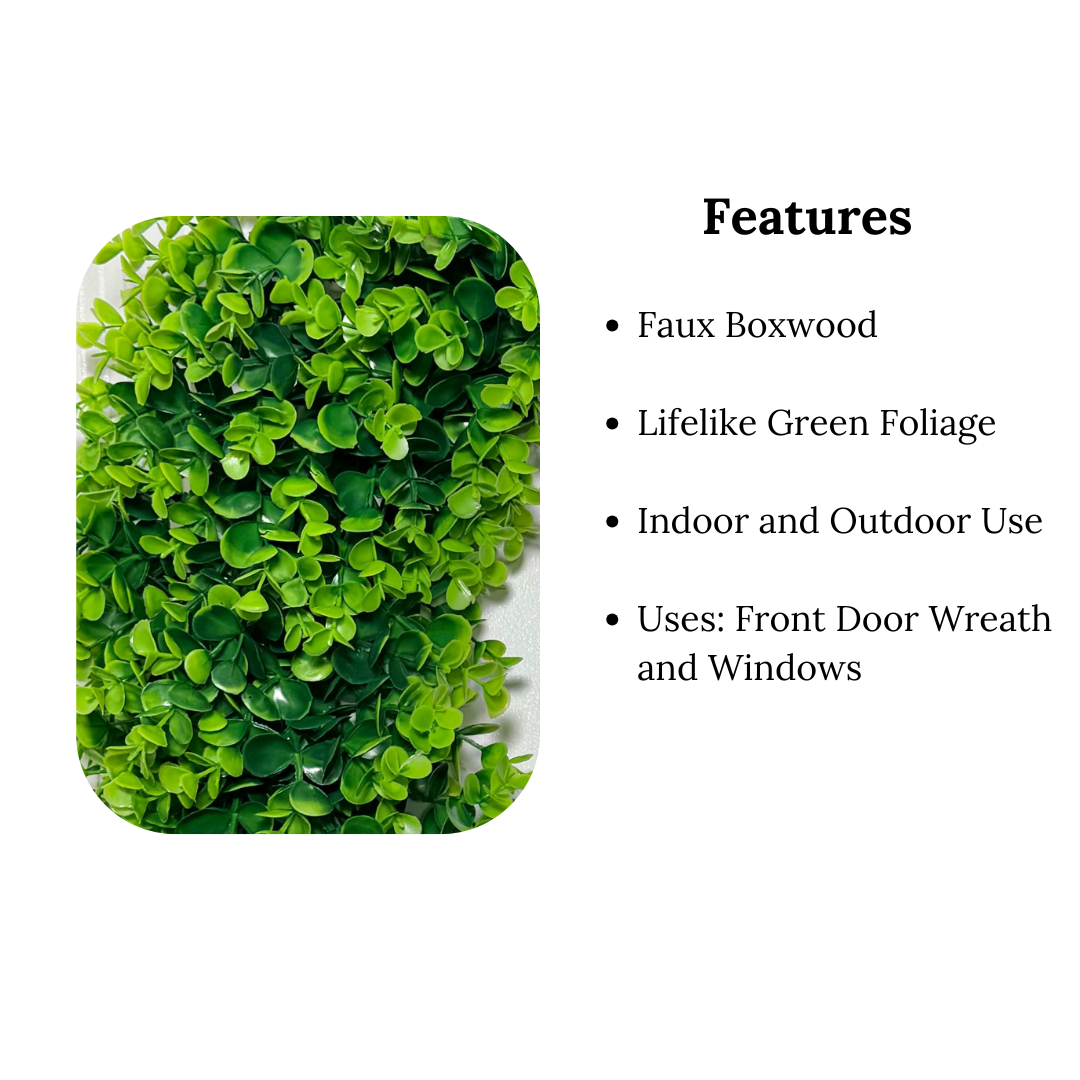 Boxwood Wreath for House Entry
Faux Boxwood Wreath for Garden
Front Door Wreath Greenery
Decorative Wreath for Front Porch
Wreath for House Exterior
Green Boxwood Door Wreath
Faux Greenery Wreath for Outdoor
Boxwood Wreath for Front Yard
Artificial Wreath for Balcony
Boxwood Wreath for All Seasons