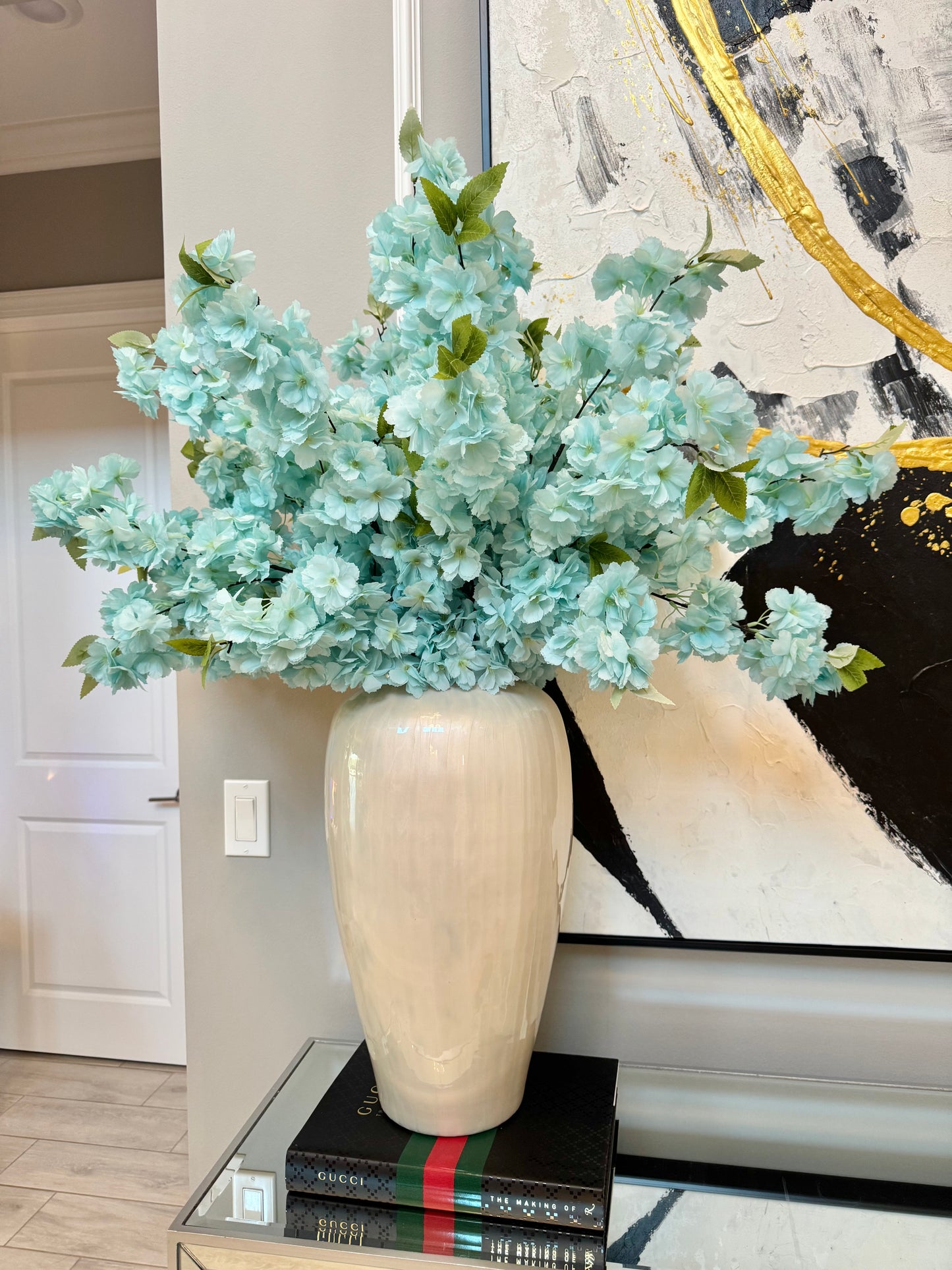 Sienna Faux Silk Blue Cherry Blossom Set of 3 pcs 36'' Wedding, Party, Event, Japan's National Flower