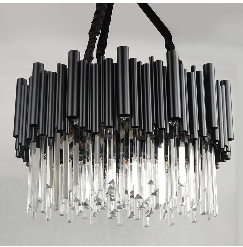 Alexander Black Round Modern Chandelier