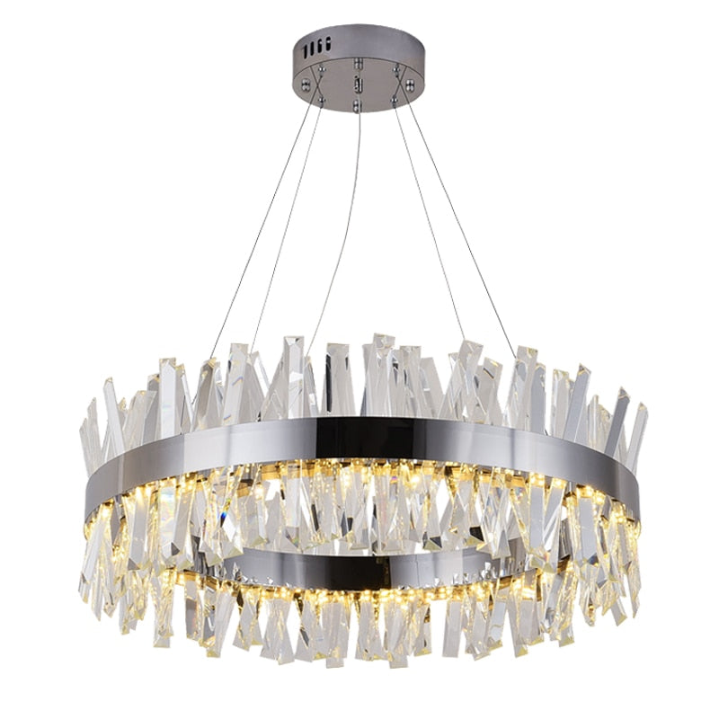 Milan Round Modern Crystal Chandelier
