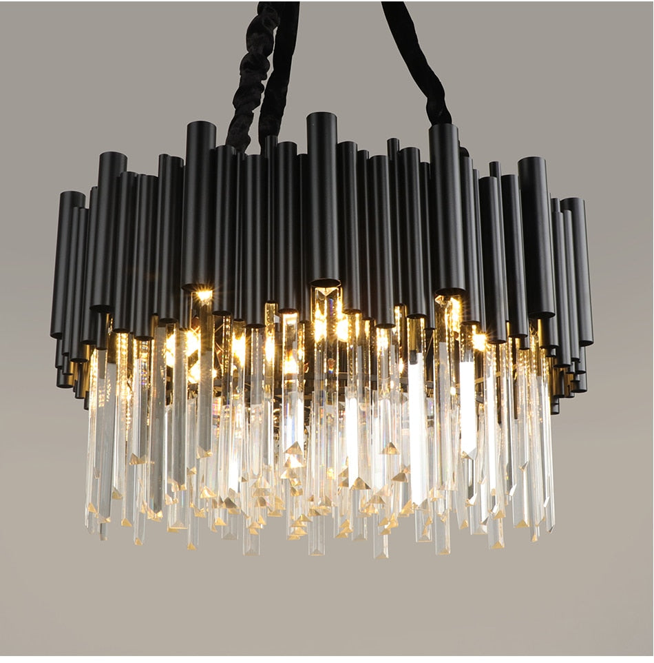 Alexander Black Round Modern Chandelier