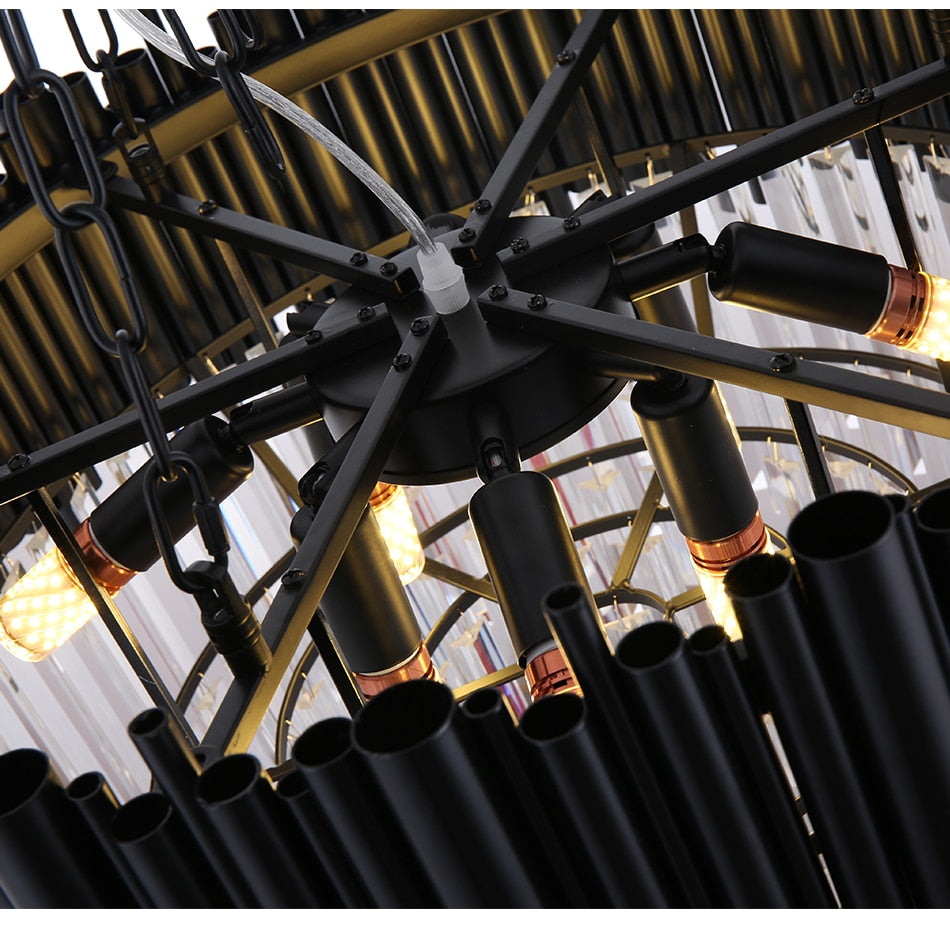 Alexander Black Round Modern Chandelier