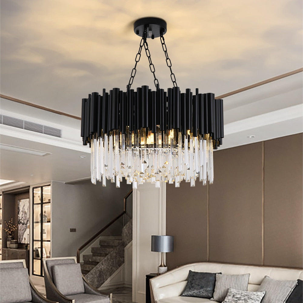 Alexander Black Round Modern Chandelier