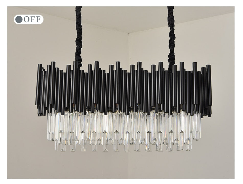 Alexander Modern Black Rectangular Chandelier