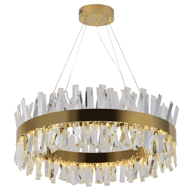 round gold light fixture