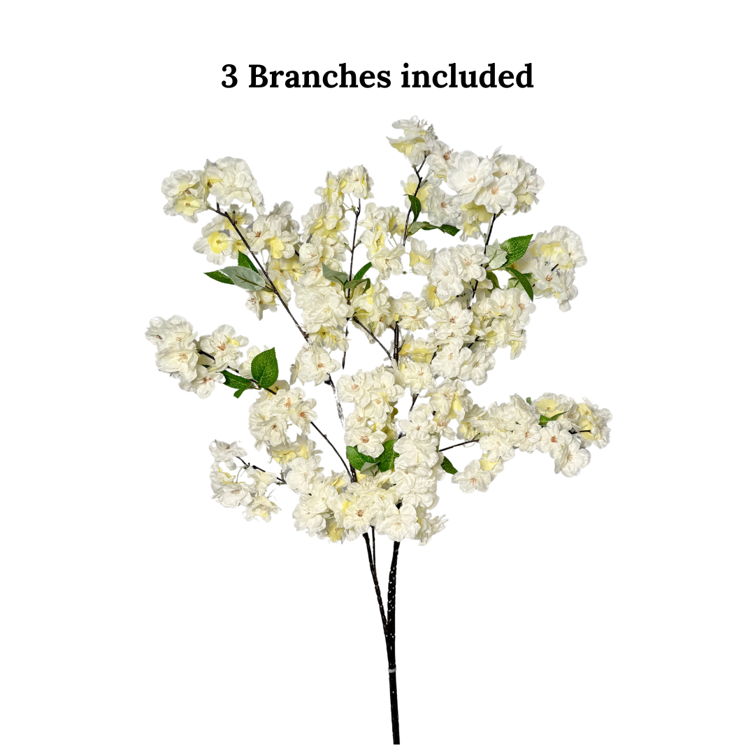 Japanese style cherry blossom flowers
zen decor cherry blossom branches
minimalist white faux floral stems
faux cherry blossoms for modern decor
cream cherry blossom branches for farmhouse
tall floral stems for mantel decor
white cherry blossom stems for weddings
white faux blossoms for interior design
cream cherry blossom stems for gifts
silk cherry blossom branches for Asian decor