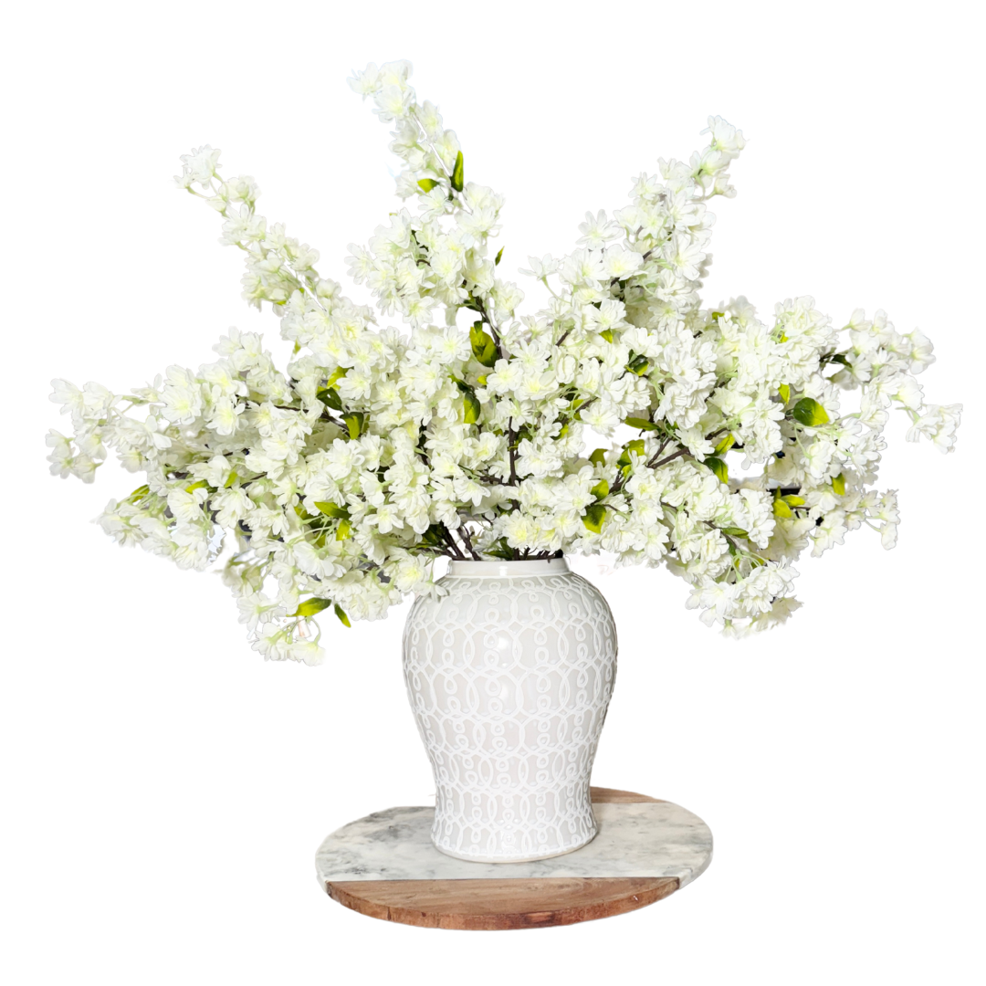 White cream silk flowers
Neutral tone cherry blossoms
Ivory cherry blossom stems
Elegant faux cherry blossoms
Soft white floral stems
Off-white cherry blossom branches
Creamy silk flower branches
Realistic white cherry blossoms
Pale ivory faux flowers
Subtle white artificial flowers