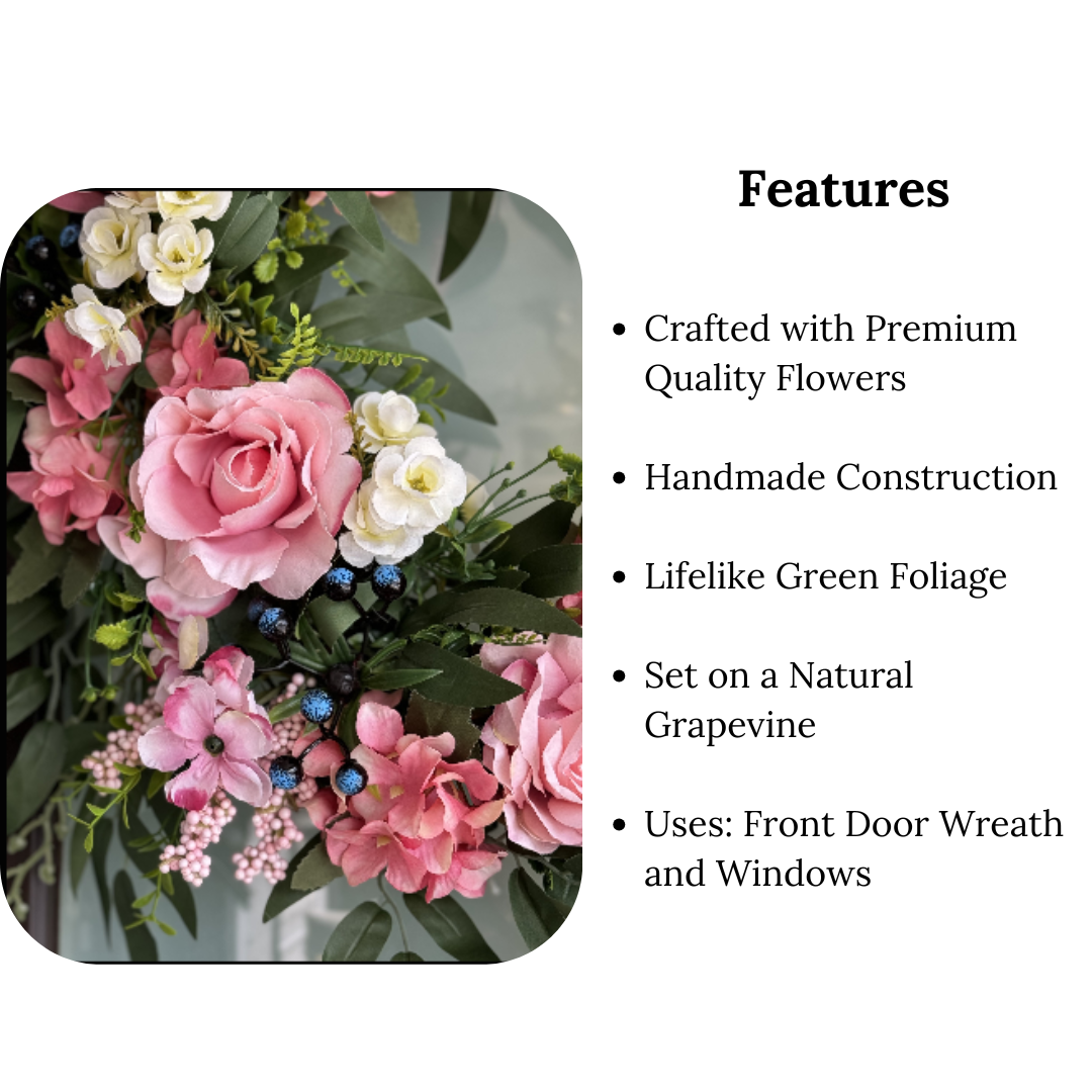 Natural Wreath for Door
Durable Outdoor Wreath
Eco-Friendly Floral Wreath
Long-Lasting Grapevine Wreath
High-Quality Wreath for Door
Premium Pink Rose Wreath
UV-Protected Door Wreath
Weather-Resistant Wreath
Natural Materials Door Wreath
Artificial Floral Wreath for Outdoors