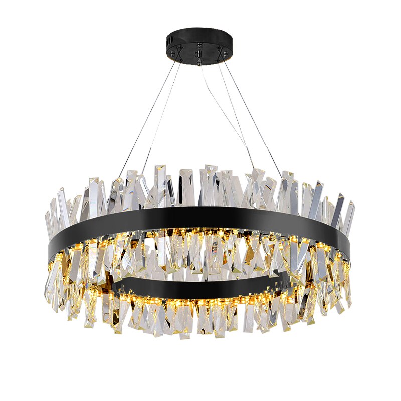 Milan Round Modern Crystal Chandelier