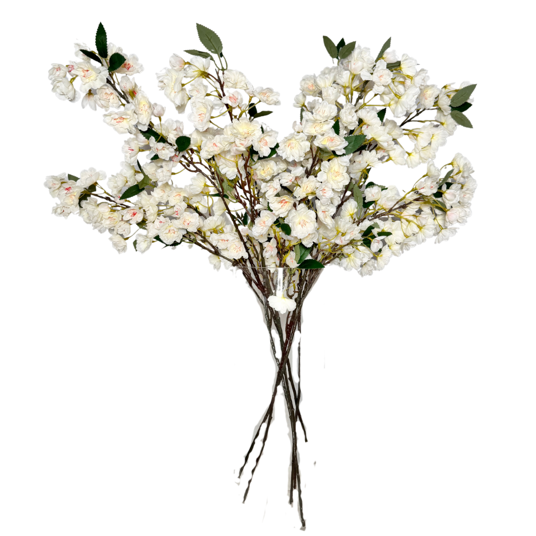 34 inch silk cherry blossom branches
Set of 3 faux sakura flower stems
Realistic cream cherry blossom stems for spring
Japanese artificial cherry blossom branch decor
White faux cherry blossom for elegant events
Decorative faux cherry blossom for modern homes
Silk cherry blossom stems for spring weddings
Soft white cherry blossom flower arrangement
Realistic sakura flower stems for home styling
Neutral faux cherry blossom branches 3 pack