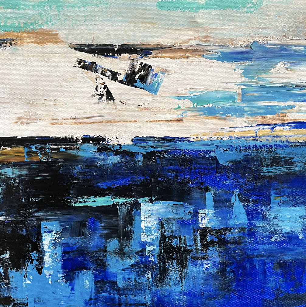 Ocean Abstract Hand Painted Wall Art