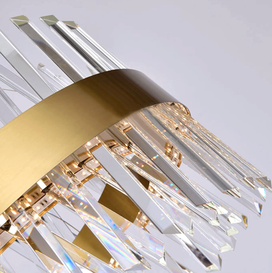Milan Round Modern Crystal Chandelier