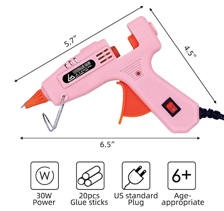 Hot Glue Gun Kit with 20 Glue Sticks