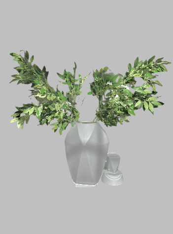 Azore Faux Natural Green Silk Stem Leaf Branches