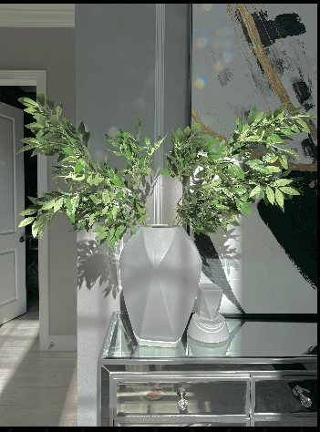 Azore Faux Natural Green Silk Stem Leaf Branches