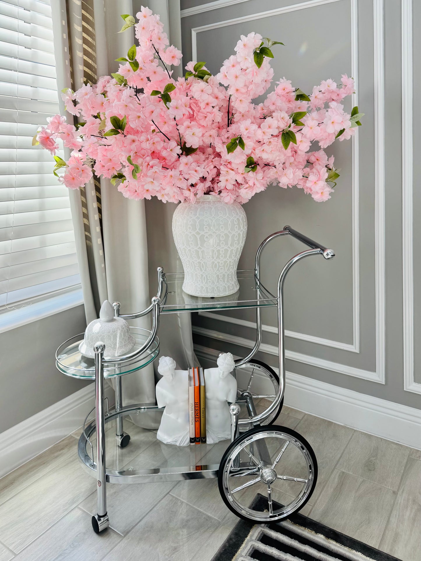bold pink cherry blossom stems
40 inch silk flower branches
eye-catching faux cherry blossoms
hot pink decorative stems
statement pink faux florals
extra tall silk cherry blossoms
silk cherry blossom decor pink
bright faux flower branches
vibrant pink home decor flowers
large pink silk flowers