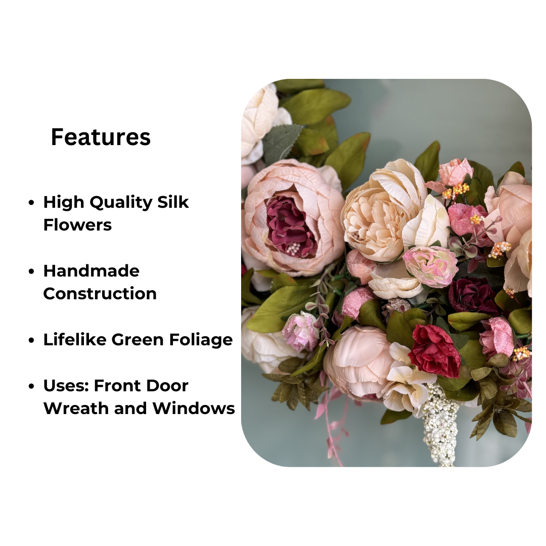 Faux flower wreath for front door
Indoor wreath for all seasons
Artificial floral wreath for home
Burgundy flower wreath for front door
Faux peony wreath 23 inches
Large faux floral wreath
All season wreath for front door
Front door floral wreath
Peony wreath for all seasons
Faux peony wreath for home