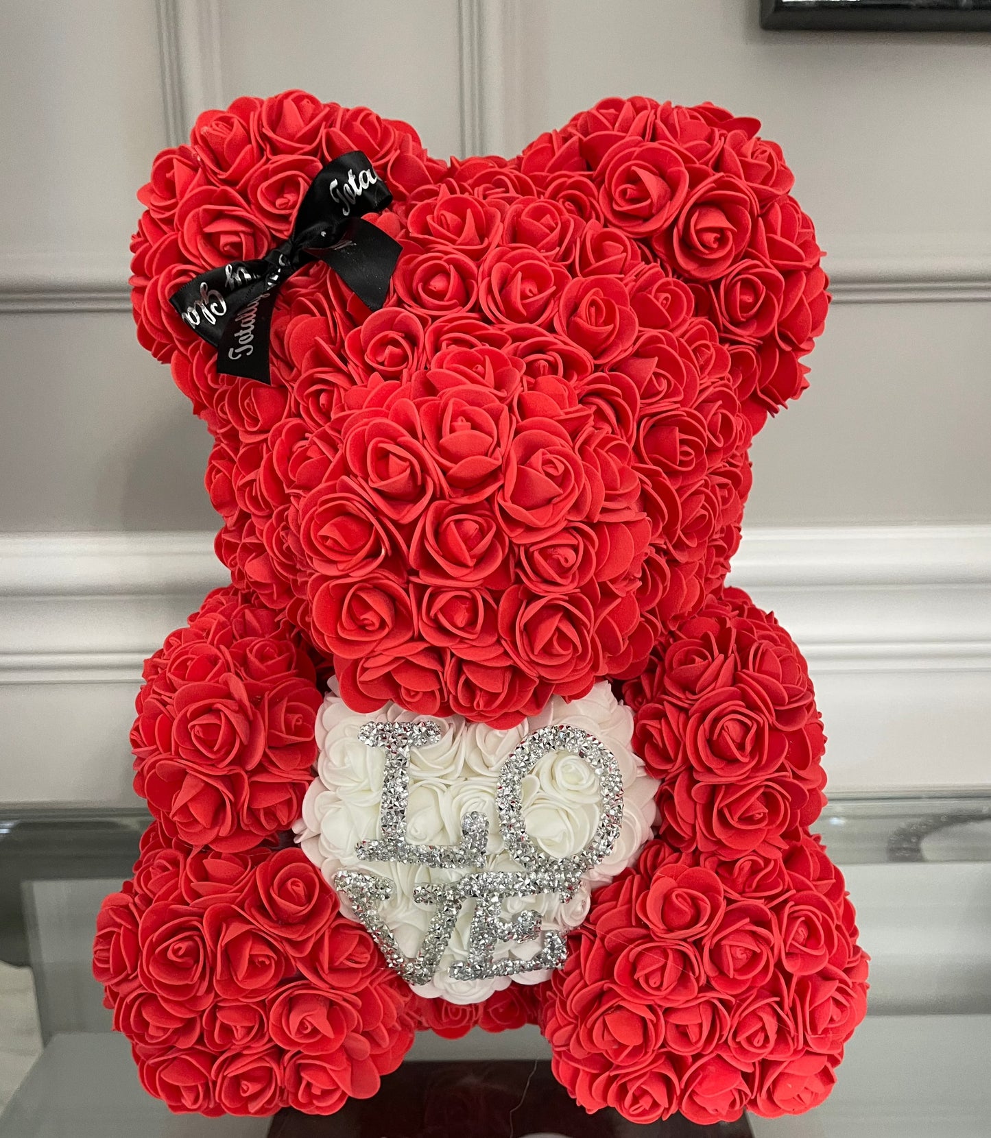 Heart Diamond Rose Bear Large