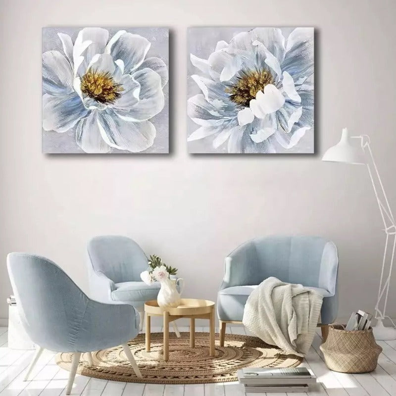 Spring Into Summer Hand Painted Wall Art, Set of 2