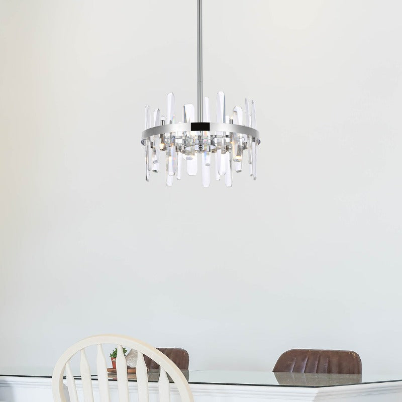 Serena III Crystal Round Pendant