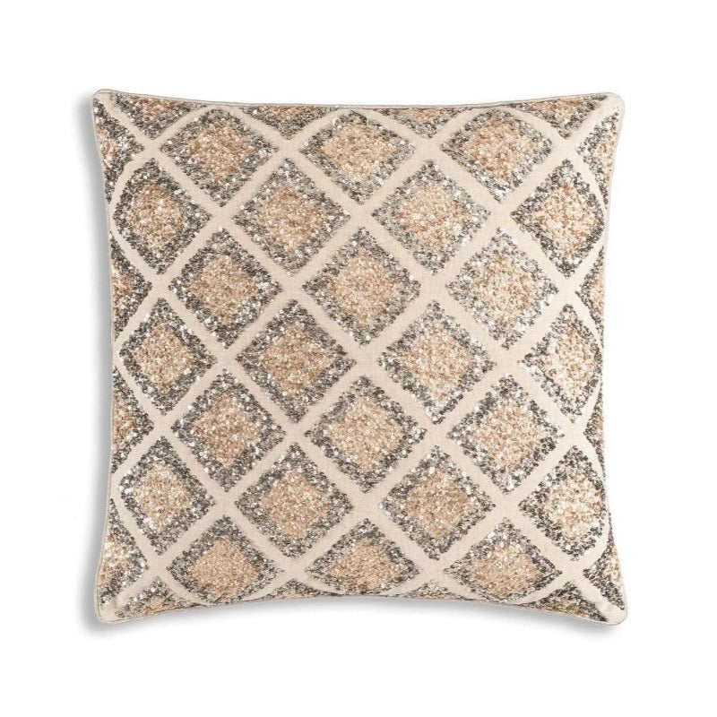 Royce Hand Beaded Diamond Pillow