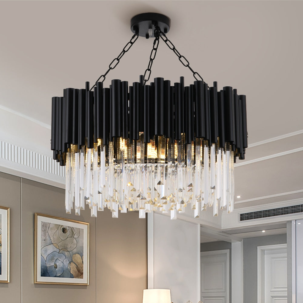 Alexander Black Round Modern Chandelier