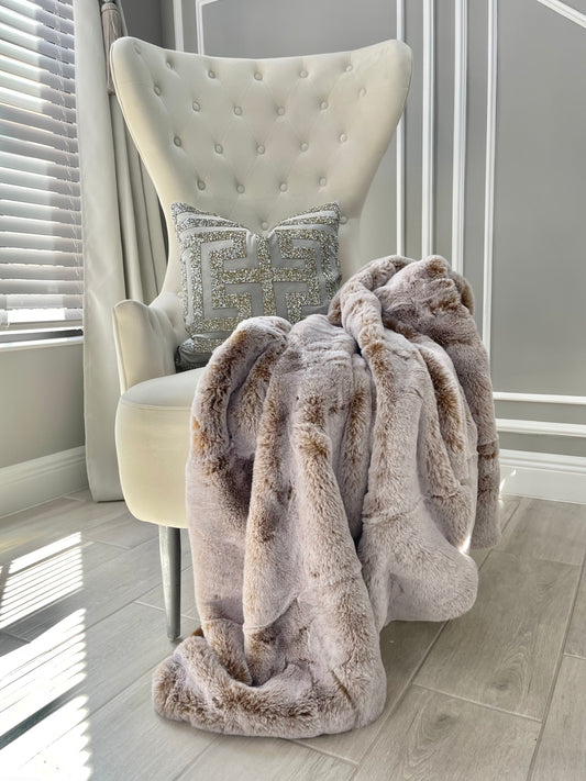 luxury soft throw blanket caramel