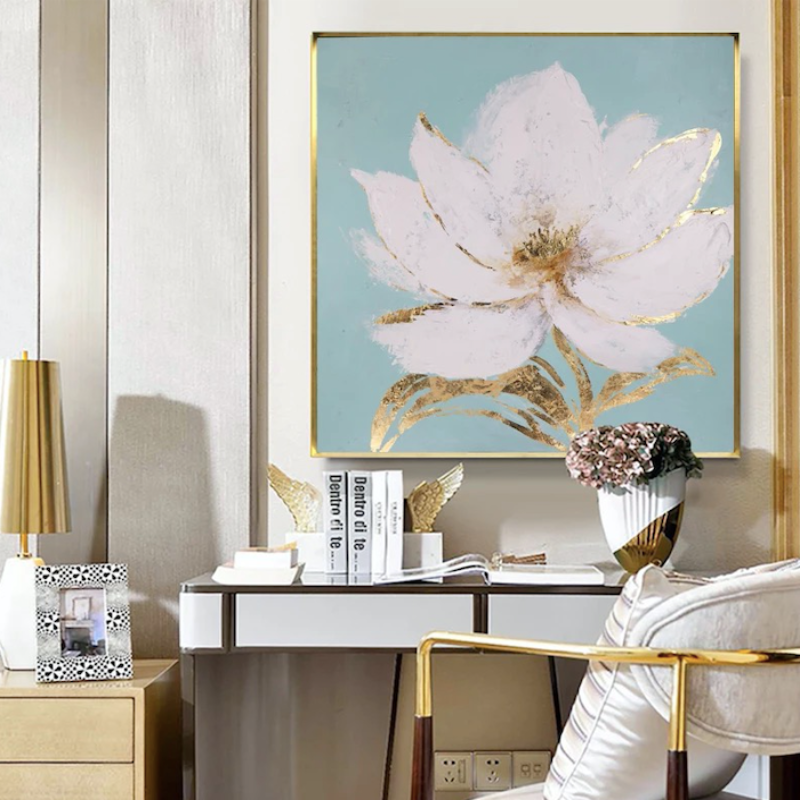 Amour Hand Painted Floral Wall Art