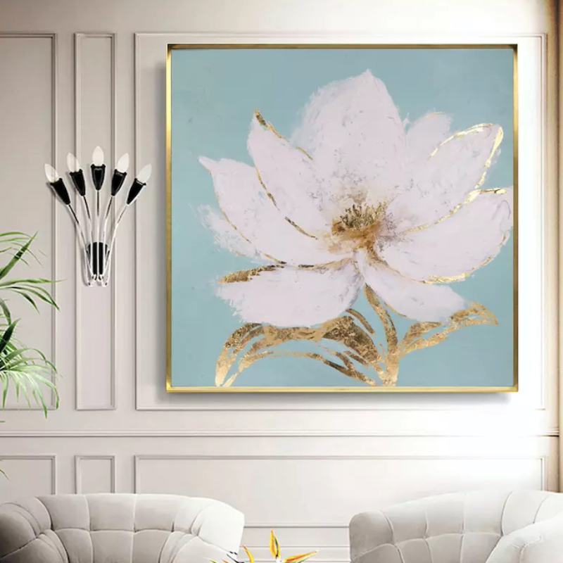 Amour Hand Painted Floral Wall Art