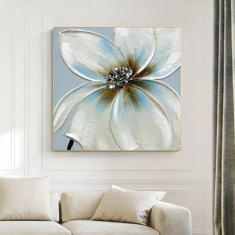 blue wall art