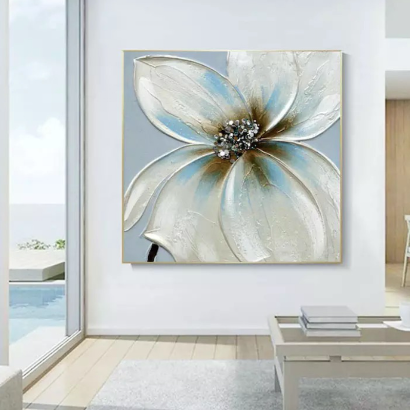 Blue Summer Hand Painted Wall Art