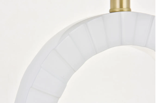 Brio Collection Brushed Brass and Frosted White Finish Table Lamp