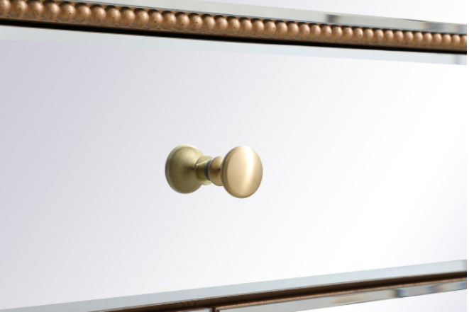 Leah Mirrored Credenza in Antique Gold