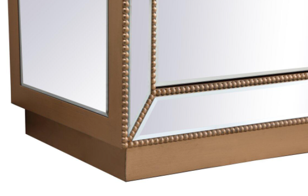 Leah Mirrored Credenza in Antique Gold