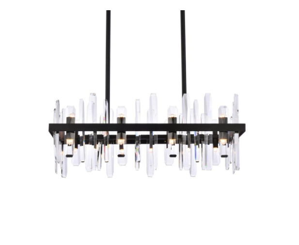 Serena Rectangle Crystal Chandelier