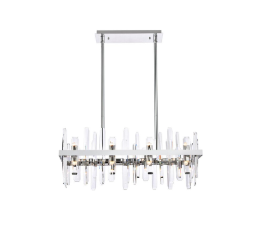 Serena Rectangle Crystal Chandelier