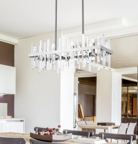 Serena Rectangle Crystal Chandelier