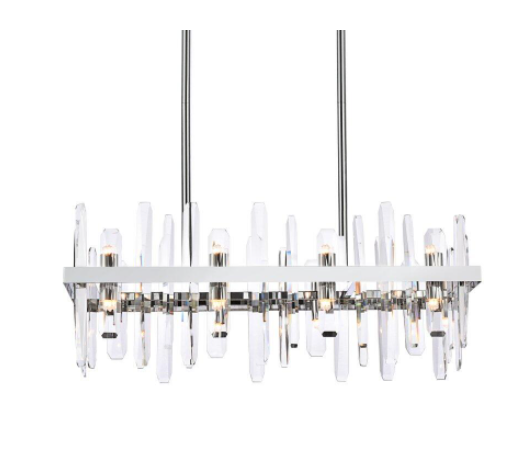 Serena Rectangle Crystal Chandelier
