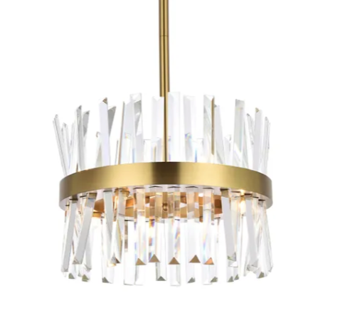 Milano II Crystal Round Pendant Light
