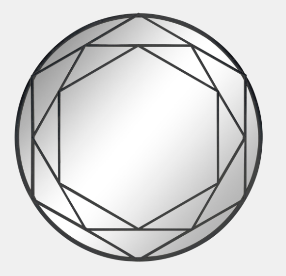 Round Metal Wall Mirror