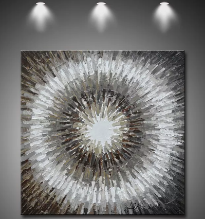 Grey's Modern Flower Hand Painted Wall Art