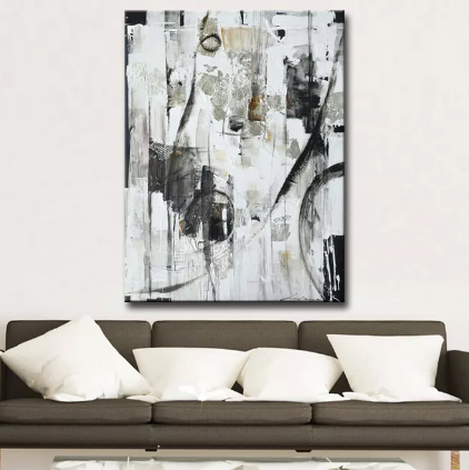 Modern Black & White Abstract Wall Art