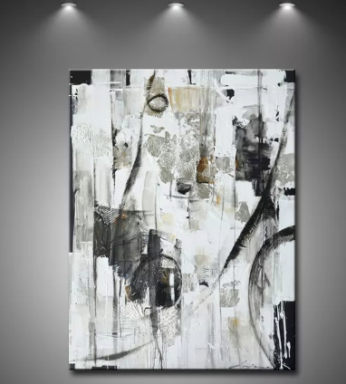 Modern Black & White Abstract Wall Art