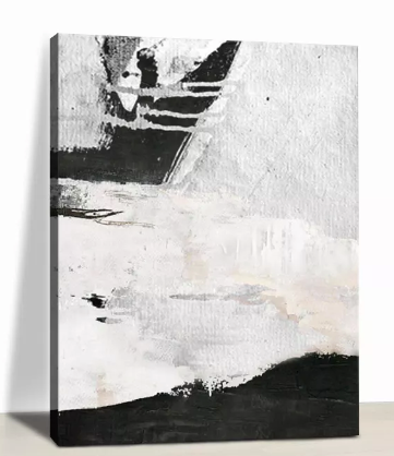 Mia Modern Black & White Abstract Wall Art